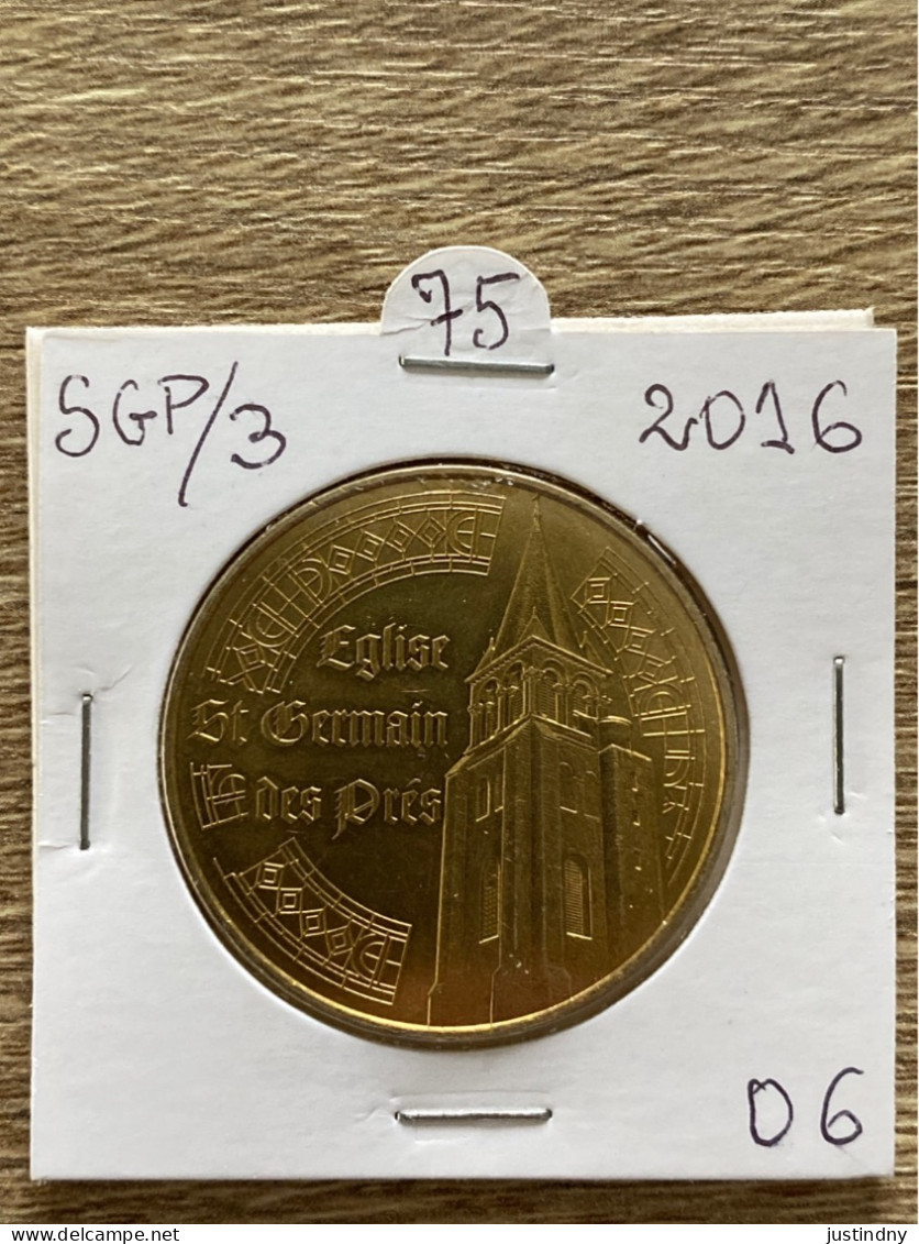 Monnaie De Paris Jeton Touristique - 75 Église Saint Germain Des Prés Paris 2016 - 2016