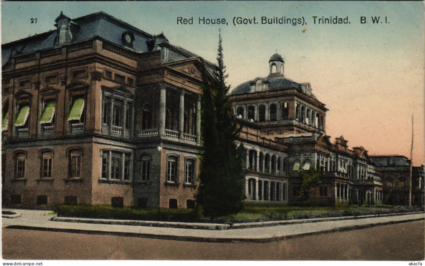 PC CPA TRINIDAD, PORT OF SPAIN, RED HOUSE, VINTAGE POSTCARD (b11277) - Trinidad