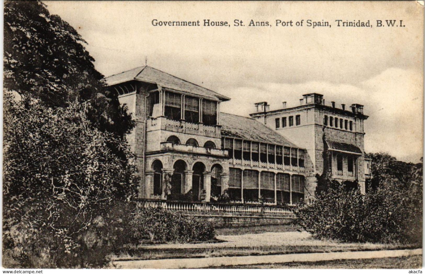 PC CPA TRINIDAD, PORT OF SPAIN, ST. ANNS, GOVERNMENT HOUSE, POSTCARD (b11295) - Trinidad