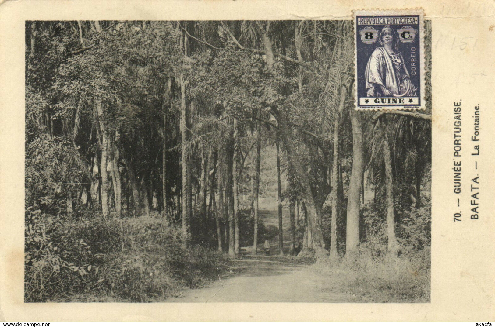 PC CPA PORTUGUESE GUINEA, BAFATA, LA FONTAINE, VINTAGE POSTCARD (b13350) - Guinea-Bissau