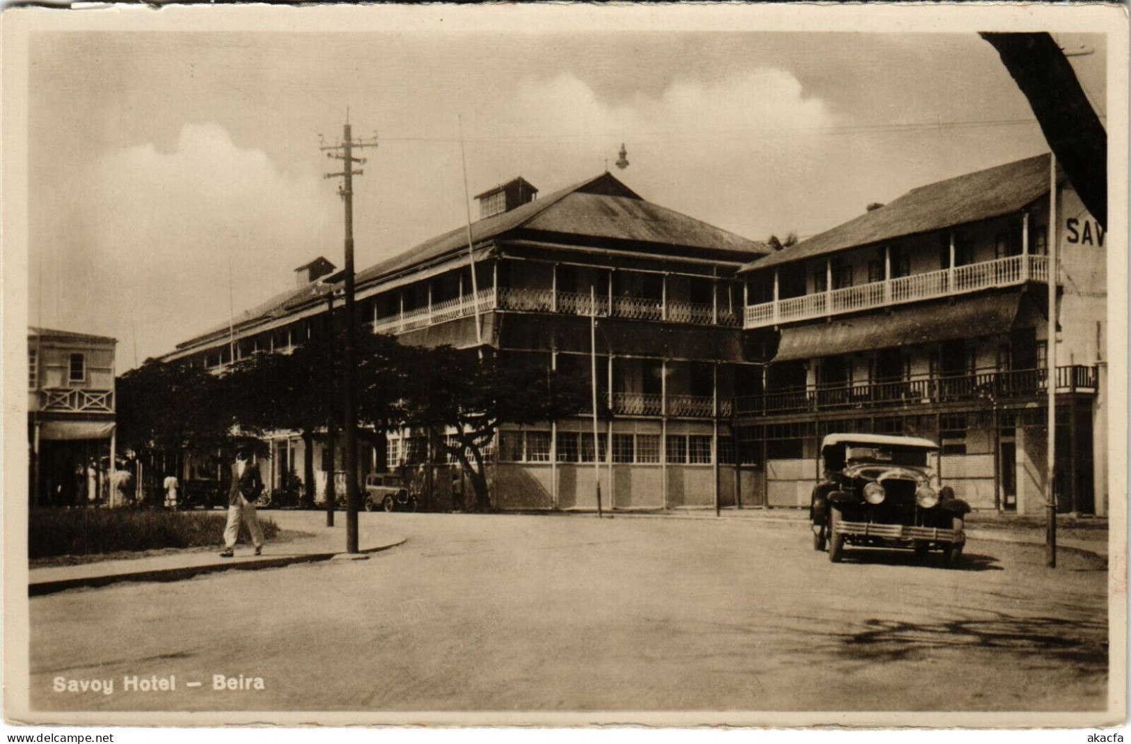 PC CPA MOZAMBIQUE / PORTUGAL, SAVOY HOTEL, BEIRA, VINTAGE POSTCARD (b13398) - Mozambique