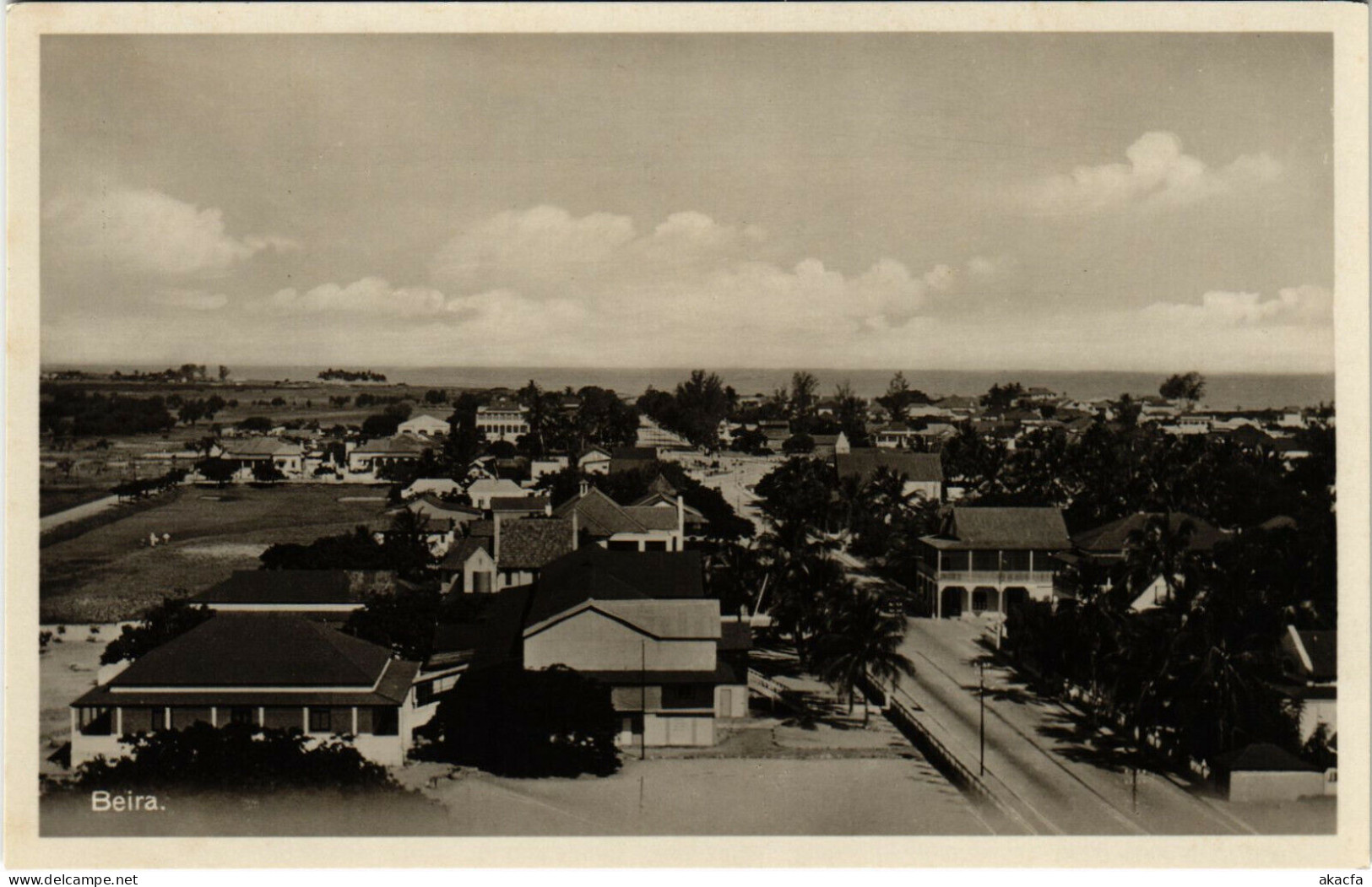 PC CPA MOZAMBIQUE / PORTUGAL, BEIRA BIRD'S EYE VIEW, VINTAGE POSTCARD (b13407) - Mozambique