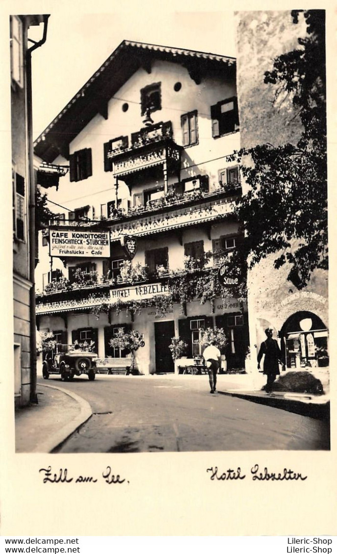 ZELL AM SEE, Hotel Lebzelter, Belebte Strassenansicht, Geschäfte, Seltene Fotokarte Nicht Gelauf CPSM ± 1950 - - Zell Am See