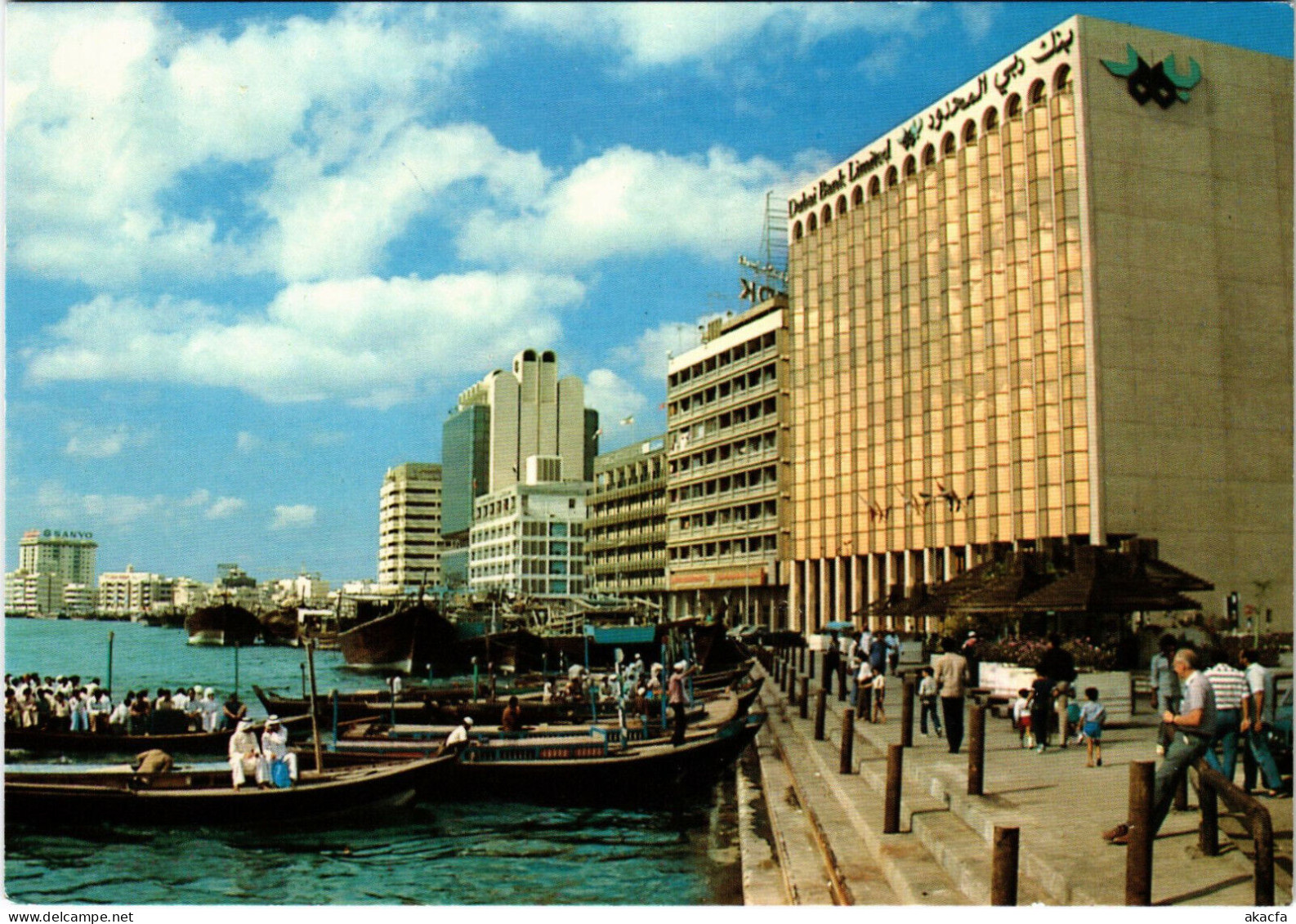 PC CPA U.A.E. , DUBAI, RIVER SCENE, REAL PHOTO POSTCARD (b16390) - United Arab Emirates