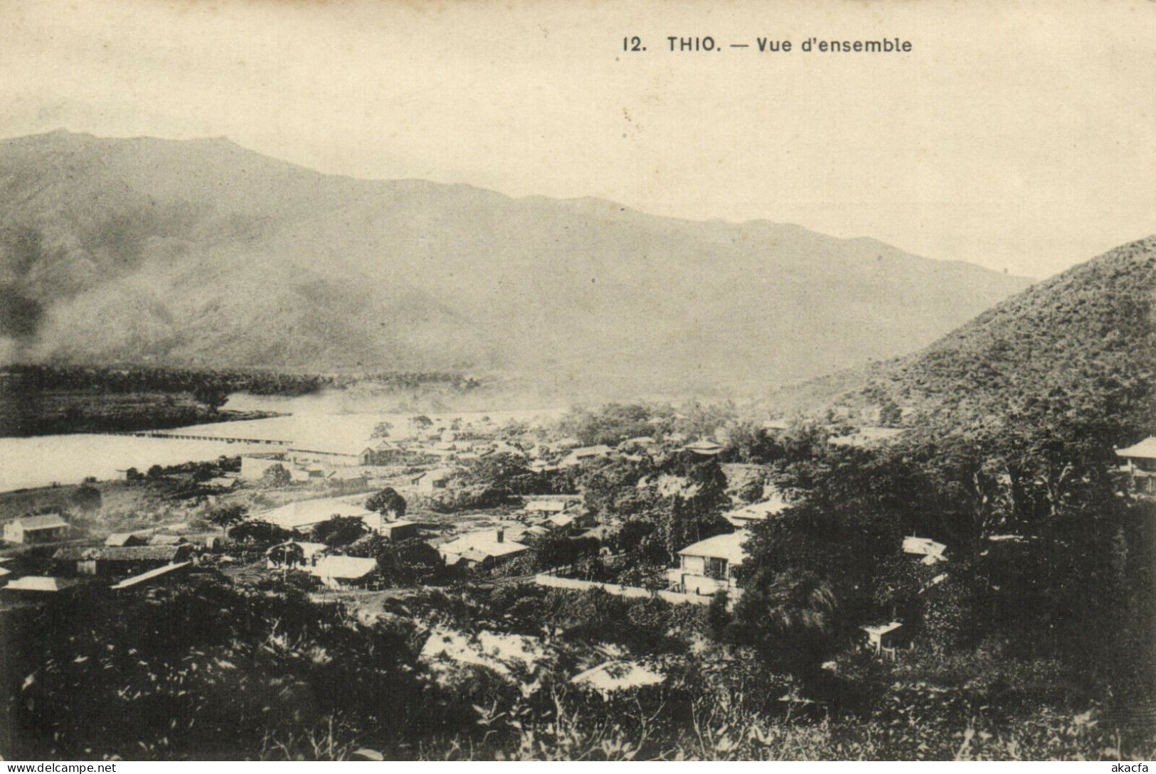 PC CPA NEW CALEDONIA, PACIFIC, THIO, VUE D'ENSEMBLE, Vintage Postcard (b19230) - Nouvelle Calédonie