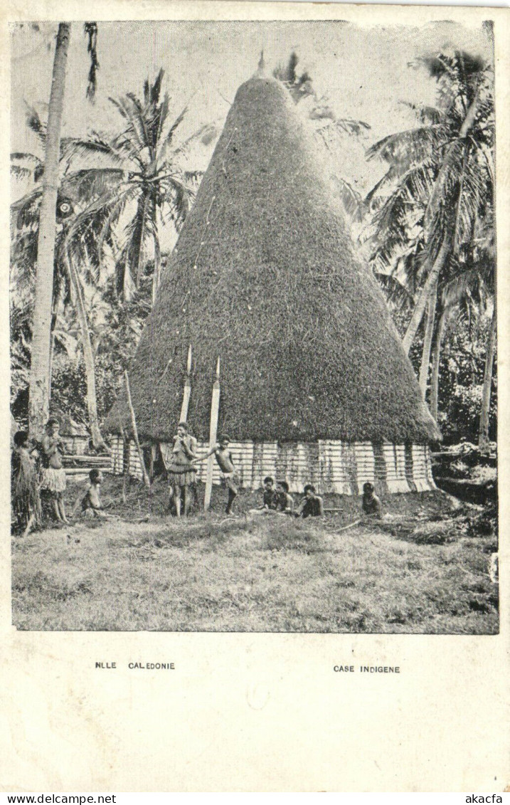 PC CPA NEW CALEDONIA, PACIFIC, CASE INDIGENE, Vintage Postcard (b19250) - Nouvelle Calédonie