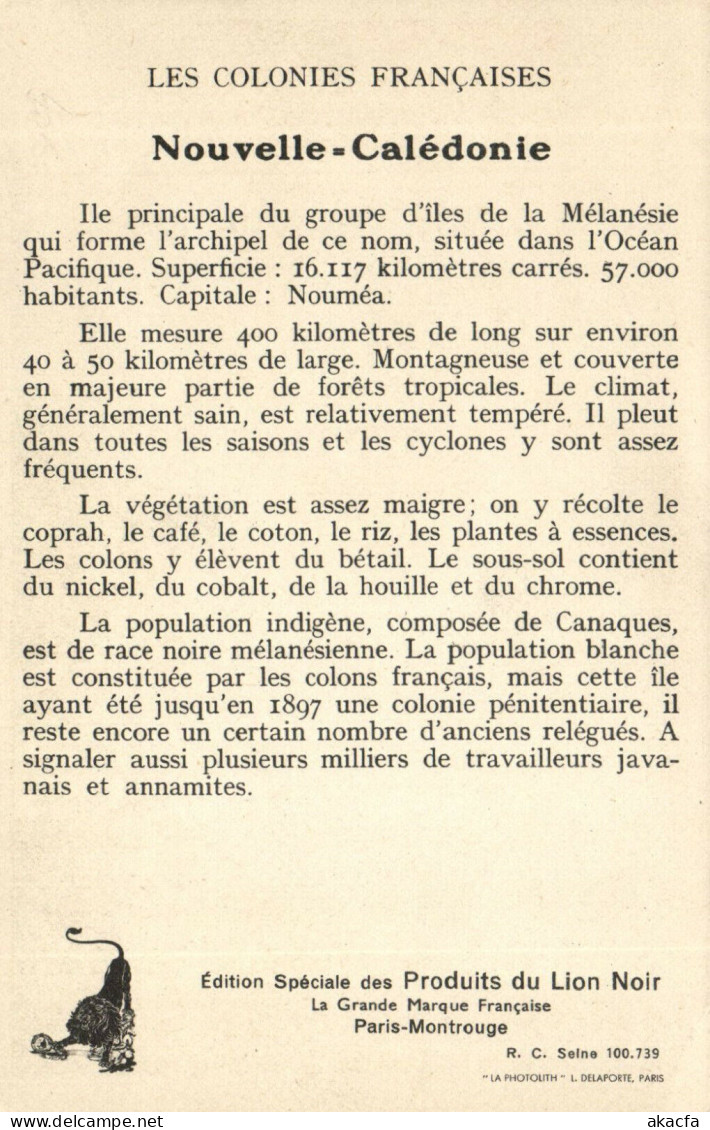 PC CPA NEW CALEDONIA, PACIFIC, Vintage Postcard (b19274) - Nouvelle Calédonie