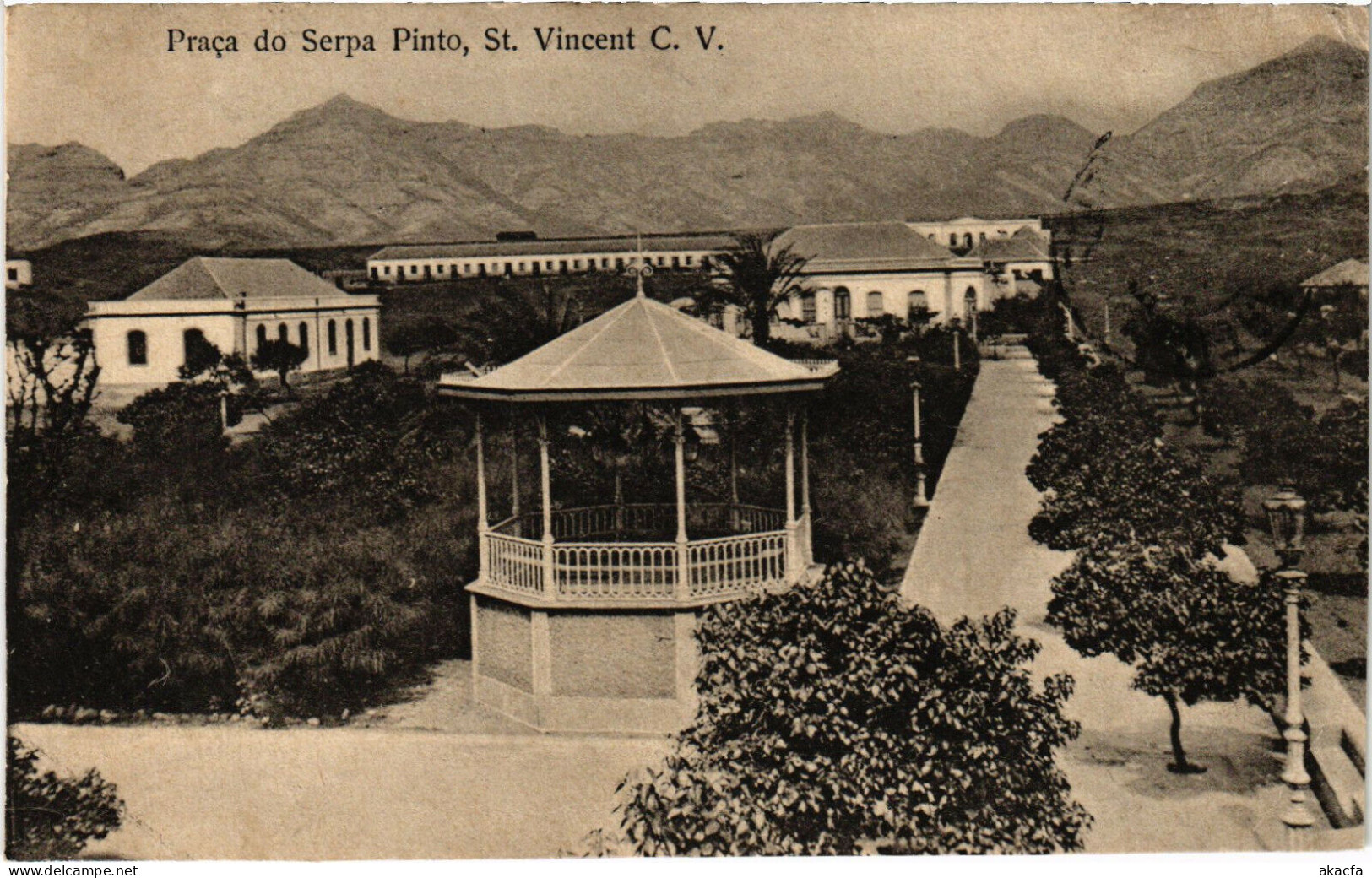 PC CPA CAPE VERDE / PORTUGAL, PRACA DO SERPA PINTO, Vintage Postcard (b21699) - Cap Vert