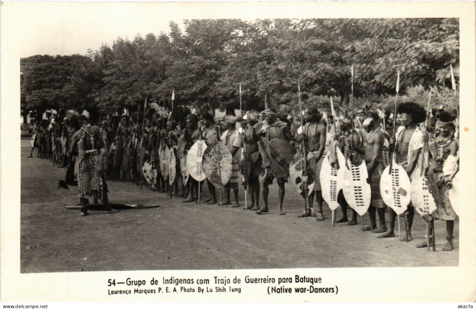 PC CPA CAPE VERDE / PORTUGAL, NATIVE WAR DANCERS, Vintage Postcard (b21732) - Cap Vert