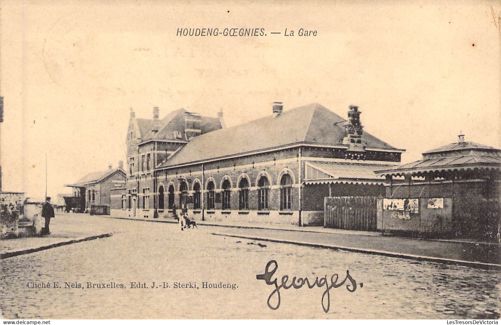 BELGIQUE - HOUDENG GOEGNIES - La Gare - Carte Postale Ancienne - Otros & Sin Clasificación