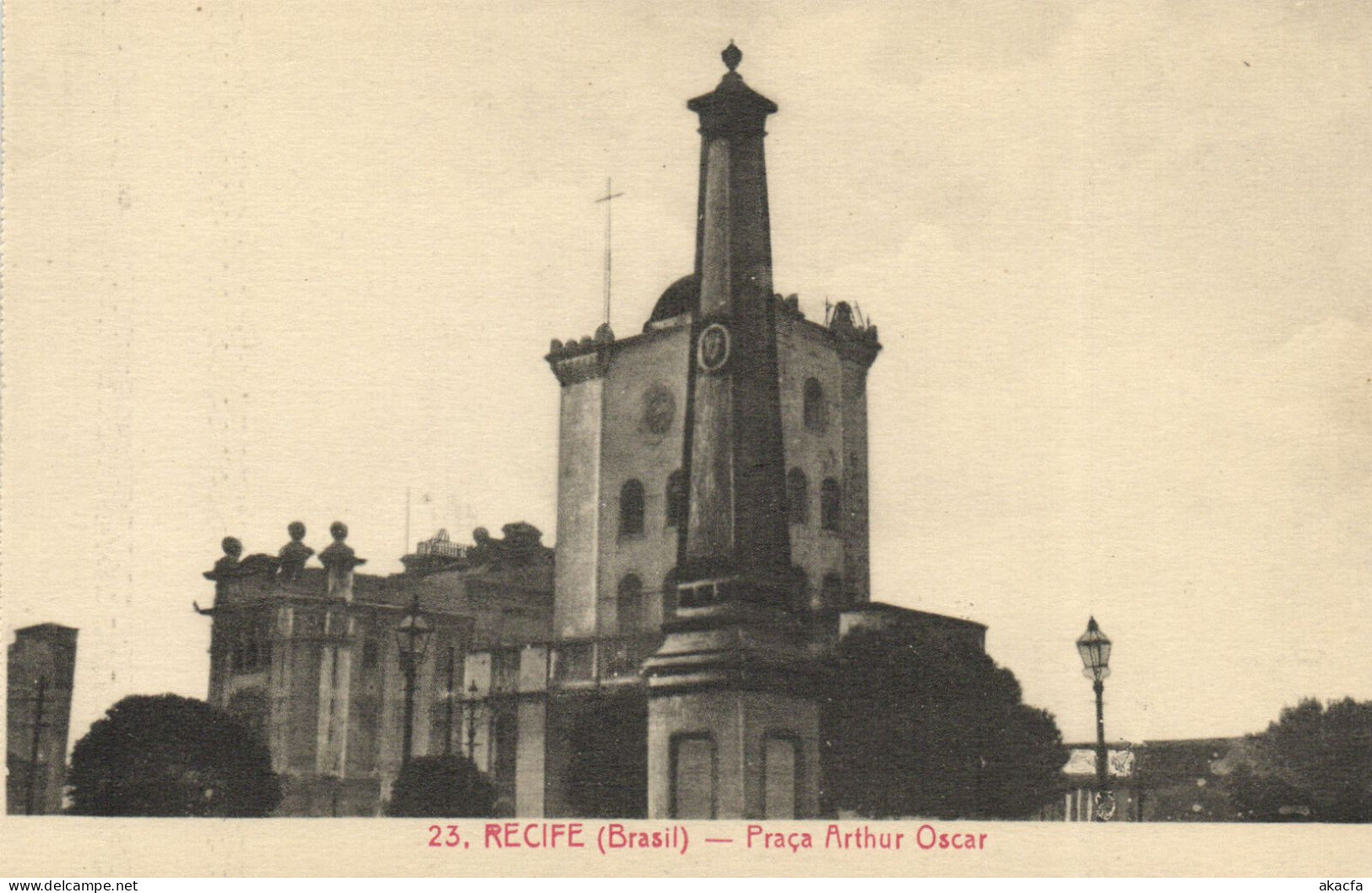 PC CPA BRAZIL, RECIFE, PRACA ARTHUR OSCAR, VINTAGE POSTCARD (b8194) - Recife