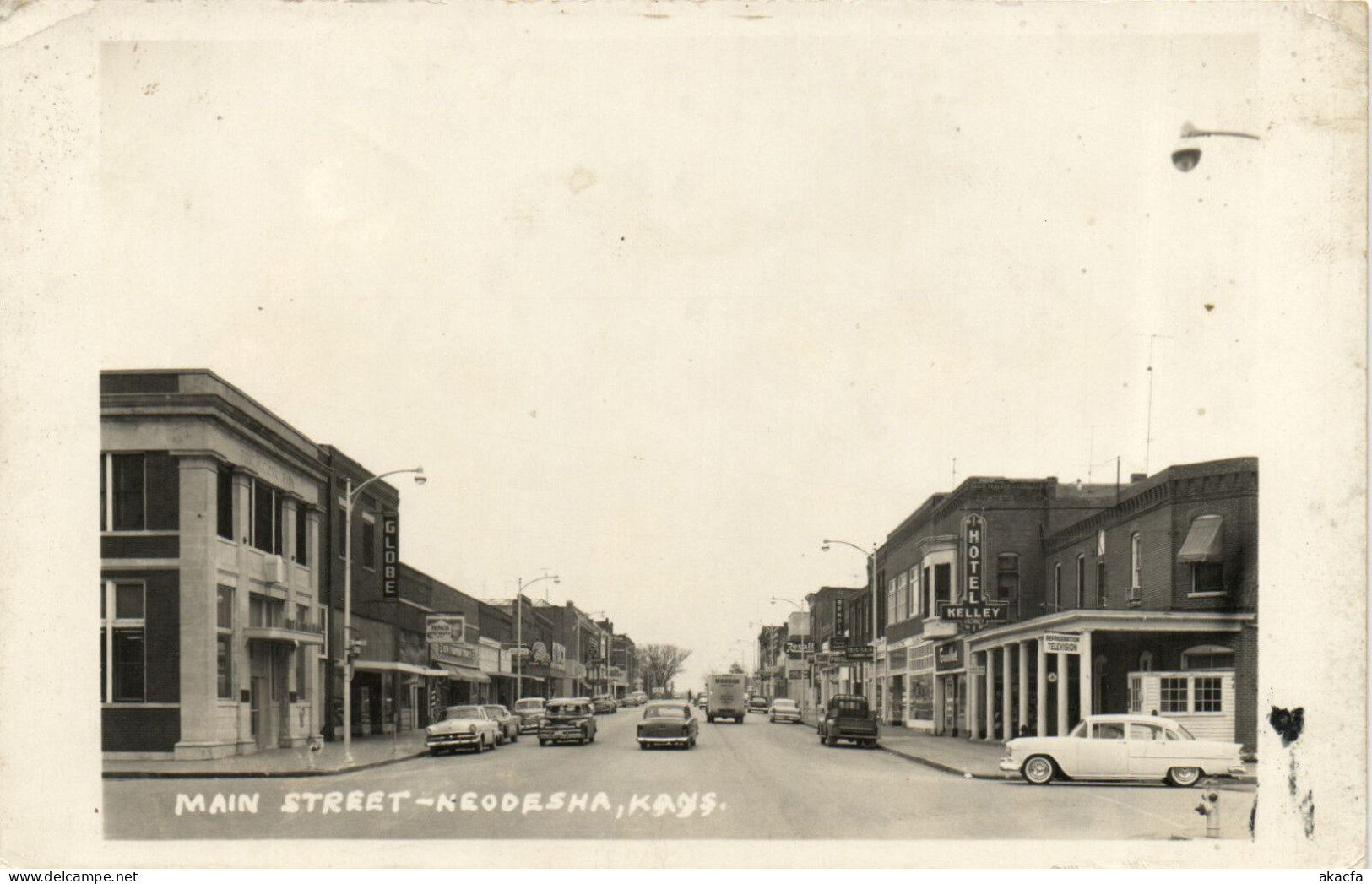 PC CPA US, KANSAS, NEODESHA, MAIN STREET, VINTAGE REAL PHOTO POSTCARD (b5511) - Other & Unclassified