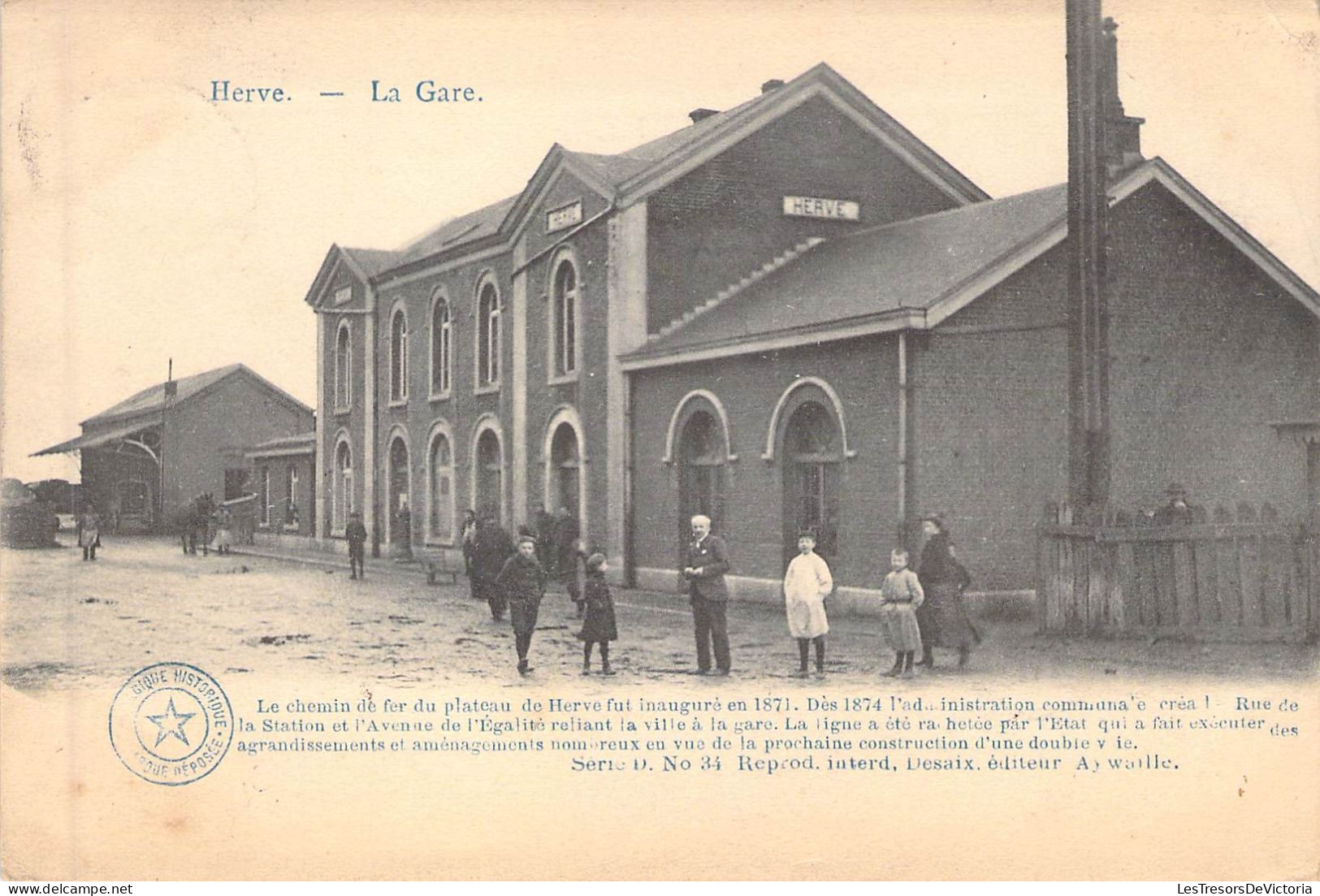 BELGIQUE - HERVE - La Gare - Carte Postale Ancienne - Herve