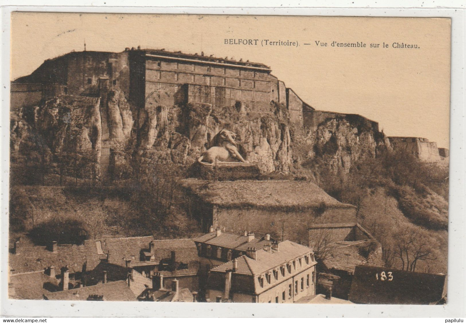 10 DEPT 90 : édit. E  Karrer N° 183 :  Belfort Vue D'ensemble Sur Le Château - Belfort – Siège De Belfort