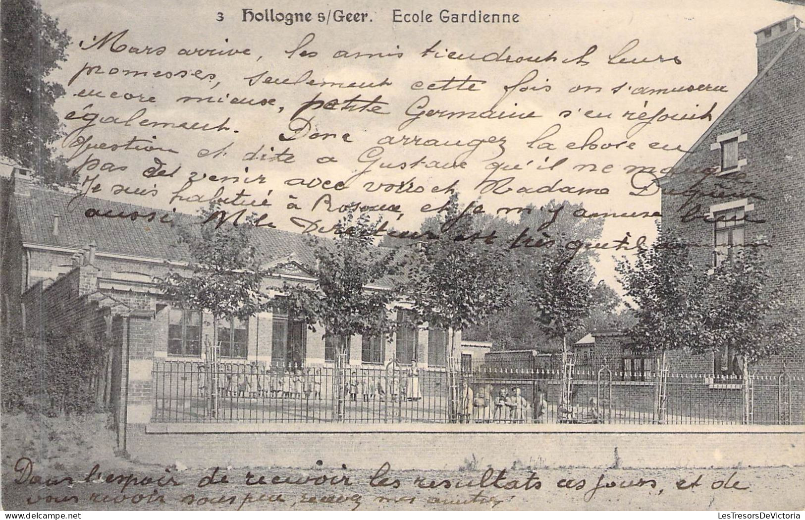 BELGIQUE - HOLLOGNE SUR GEER - Ecole Gardienne - NL - Carte Postale Ancienne - Sonstige & Ohne Zuordnung