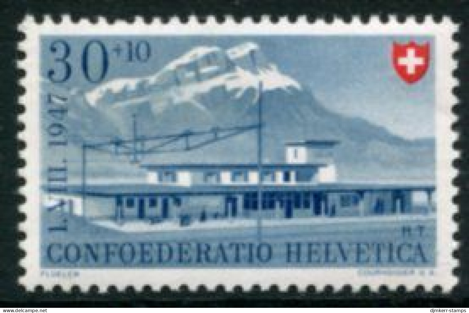 SWITZERLAND 1947 Pro Patria 40 + 10 C MNH / **. Michel 483 - Unused Stamps