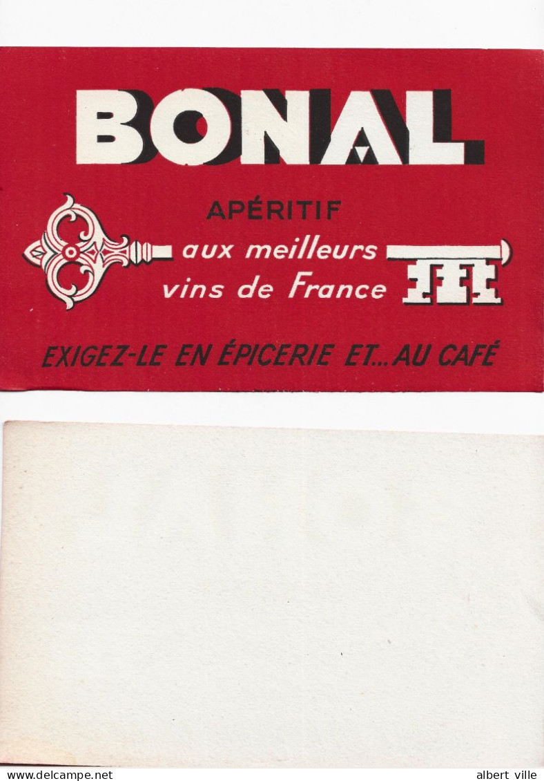 Lot De 2 Buvards BONAL, APERITIF Aux Meilleurs Vins De France, Exigez-le En épicerie Et Au Café - Drank & Bier