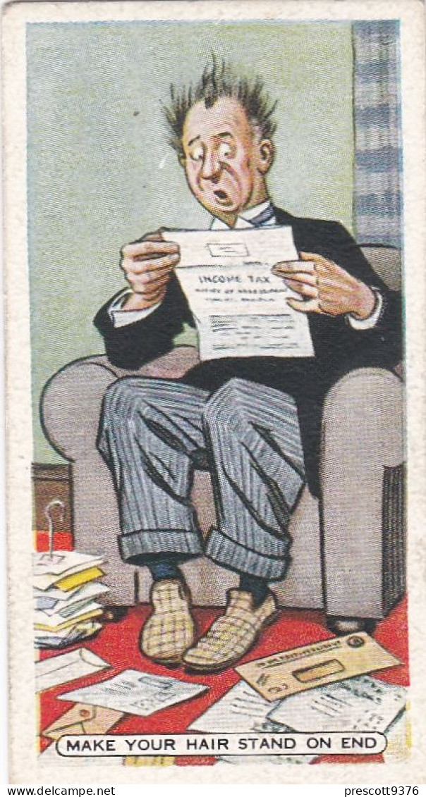 Figures Of Speech 1936 - Original Ardath Cigarette Card - 28 Make Your Hair Stand On End - Player's