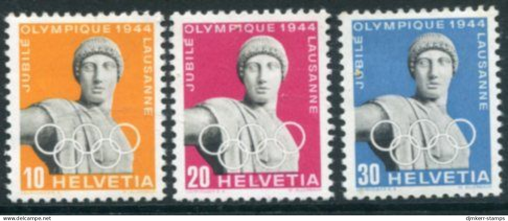 SWITZERLAND 1944 International Olympic Committee MNH / ** . Michel 428-30 - Unused Stamps