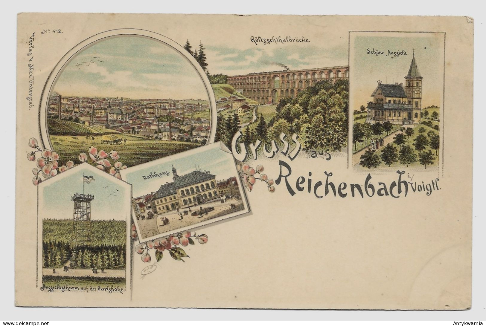 Reichenbach Im Voigtland  Carlshoehe, Goeltzschthalbruecke Ca.1898y.    G552 - Reichenbach I. Vogtl.