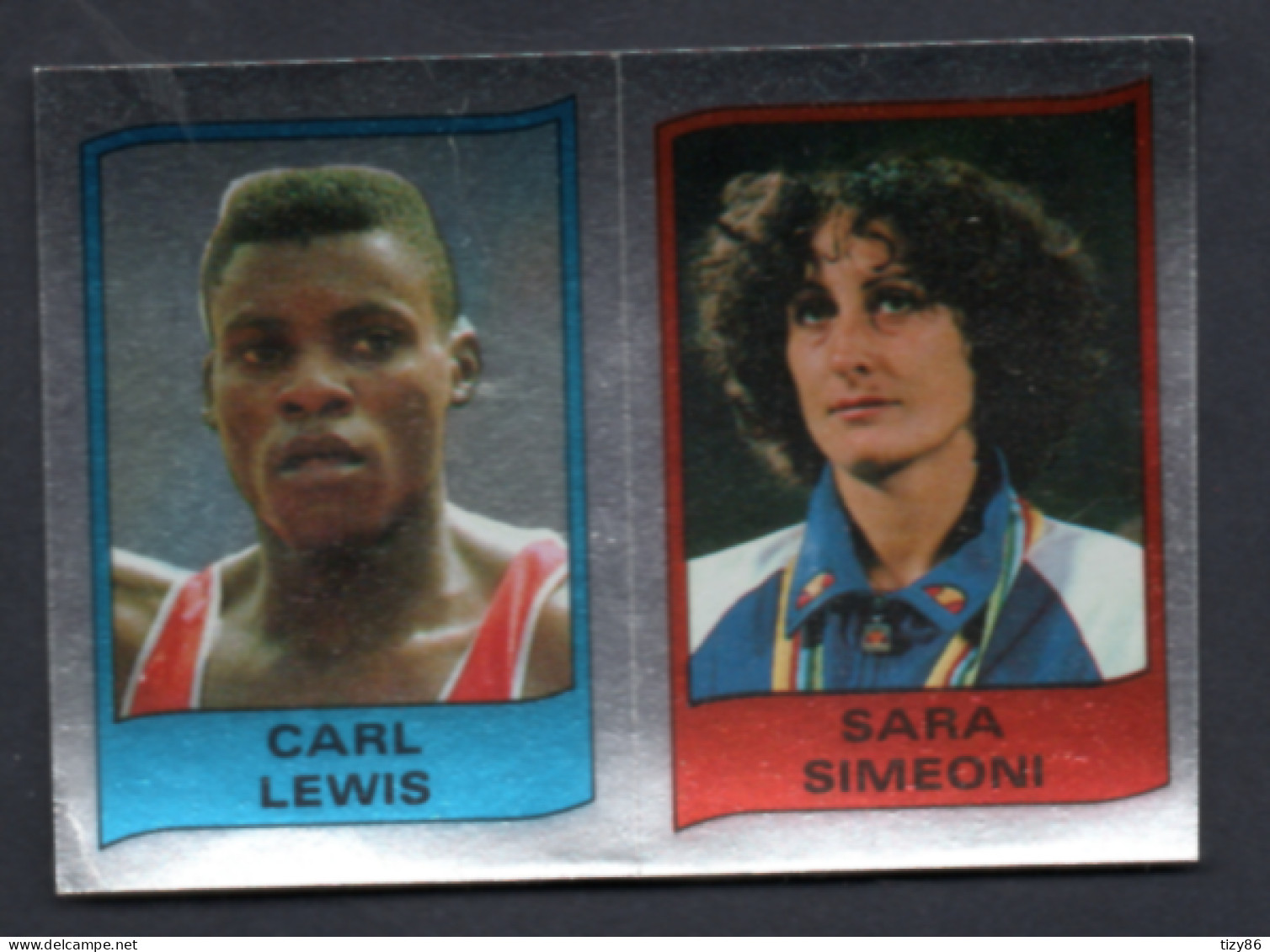 Figurina Panini Supersport 1986 - N° 101 - Carl Lewis E Sara Simeoni (atletica) - Athletics