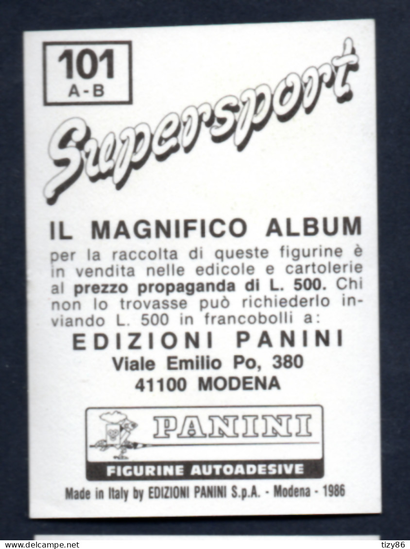 Figurina Panini Supersport 1986 - N° 101 - Carl Lewis E Sara Simeoni (atletica) - Atletiek