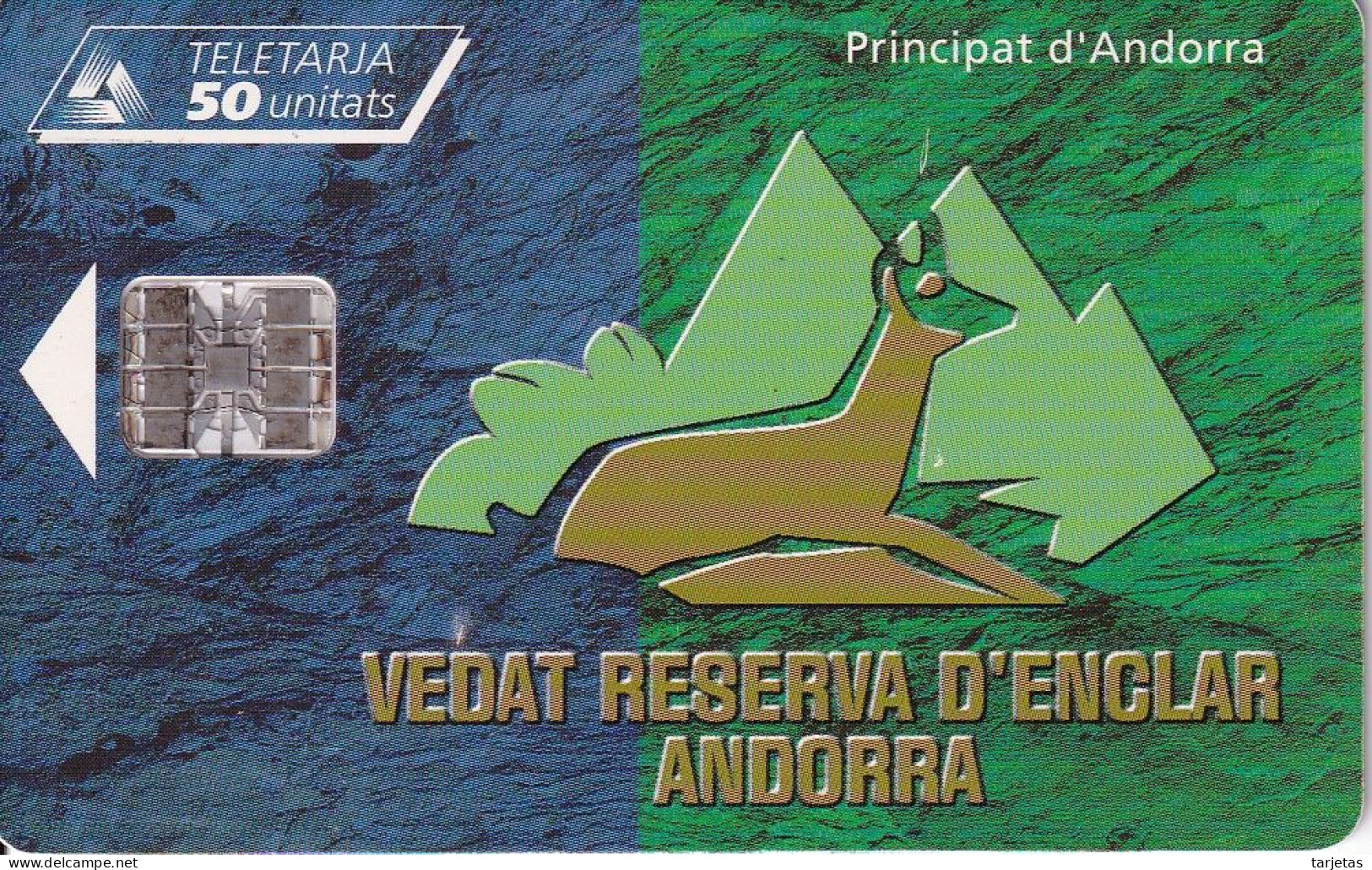 AND-095 TARJETA DE ANDORRA DEL VEDADO DE ENCLAR (REBECO-DEER) - Andorre