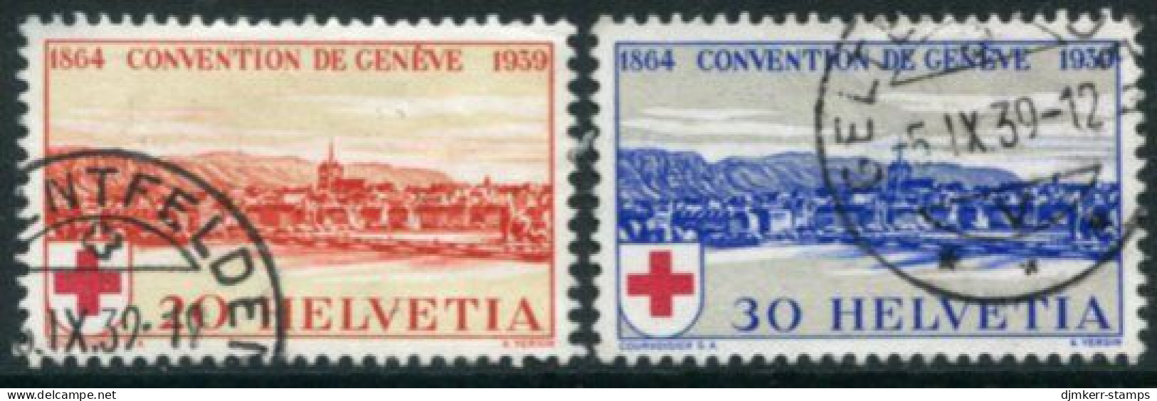 SWITZERLAND 1939 Red Cross Anniversary Used  . Michel 357-58 - Oblitérés