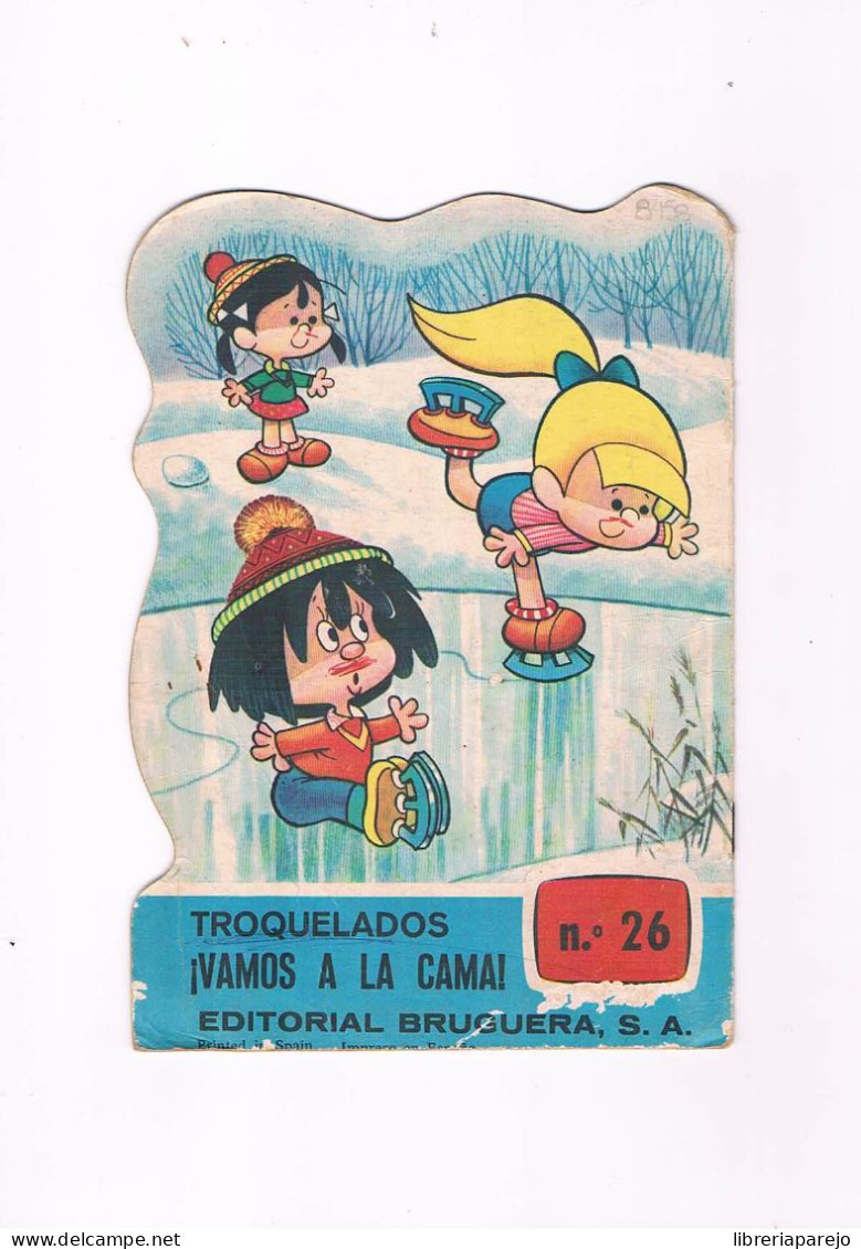 Cuento Troquelado Antiguo Familia Telerin Vamos A La Cama 26 Patinando Sobre El Hielo 1966 ** - Libri Bambini E Ragazzi