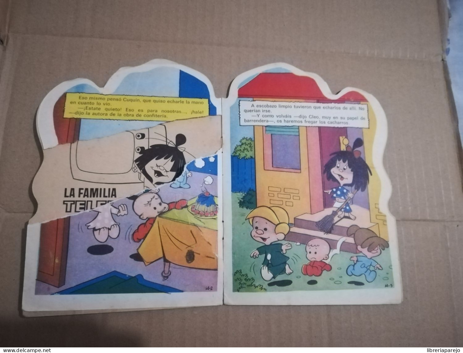 Cuento Troquelado Antiguo Familia Telerin Vamos A La Cama 14 El Pastel De Maripi 1965 - Libros Infantiles Y Juveniles