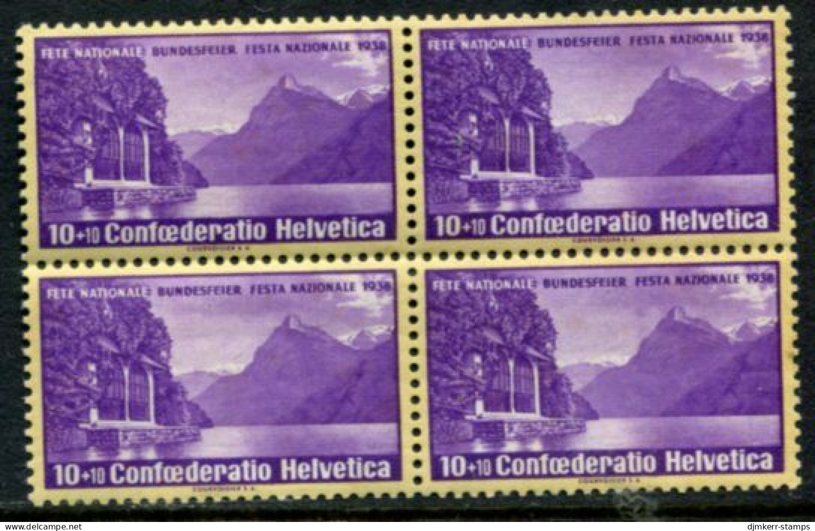 SWITZERLAND 1938 Pro Patria Block Of 4 MNH / **. Michel 326 - Ungebraucht