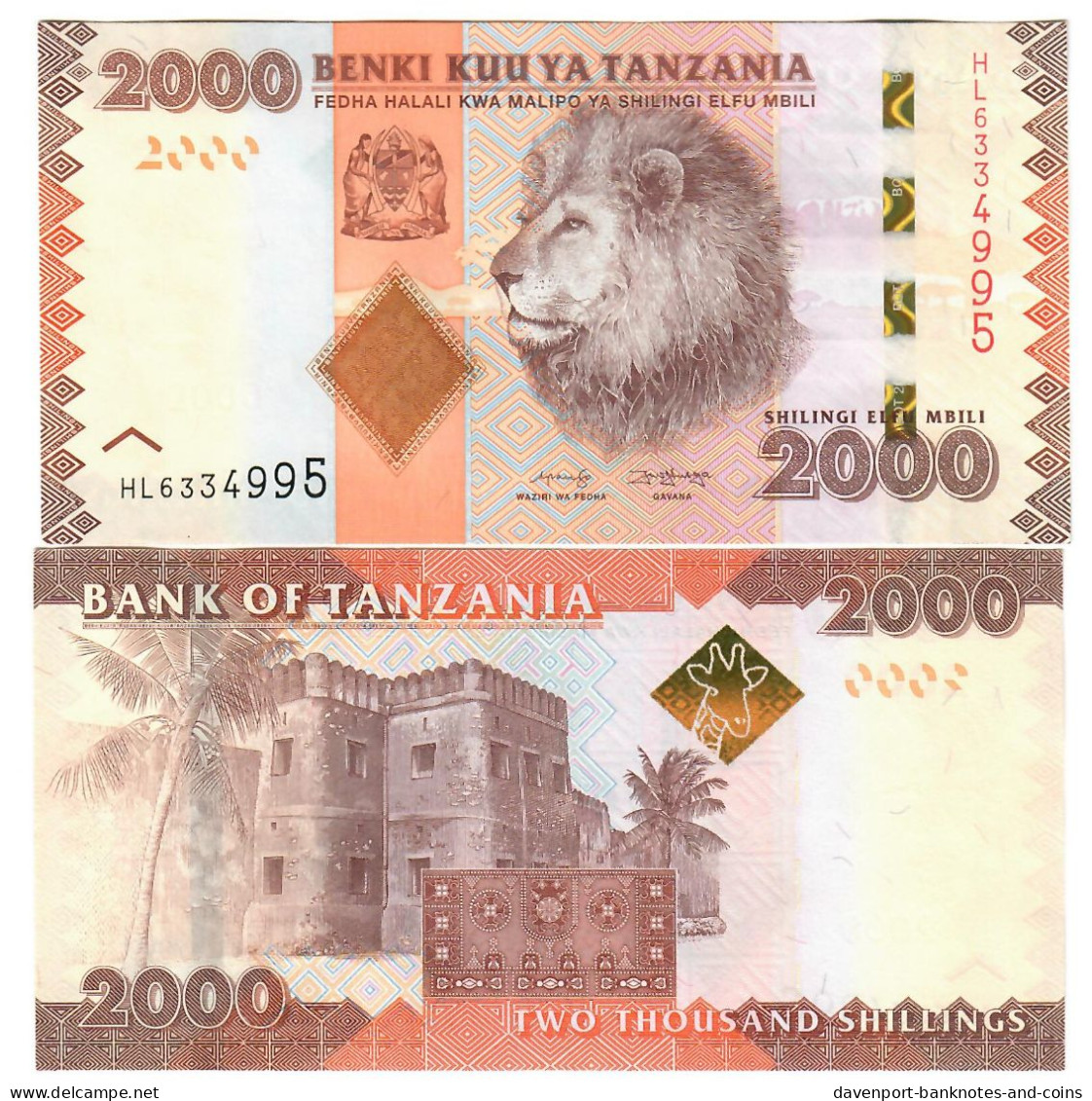 Tanzania 2000 Shillings 2020 UNC - Tanzanie