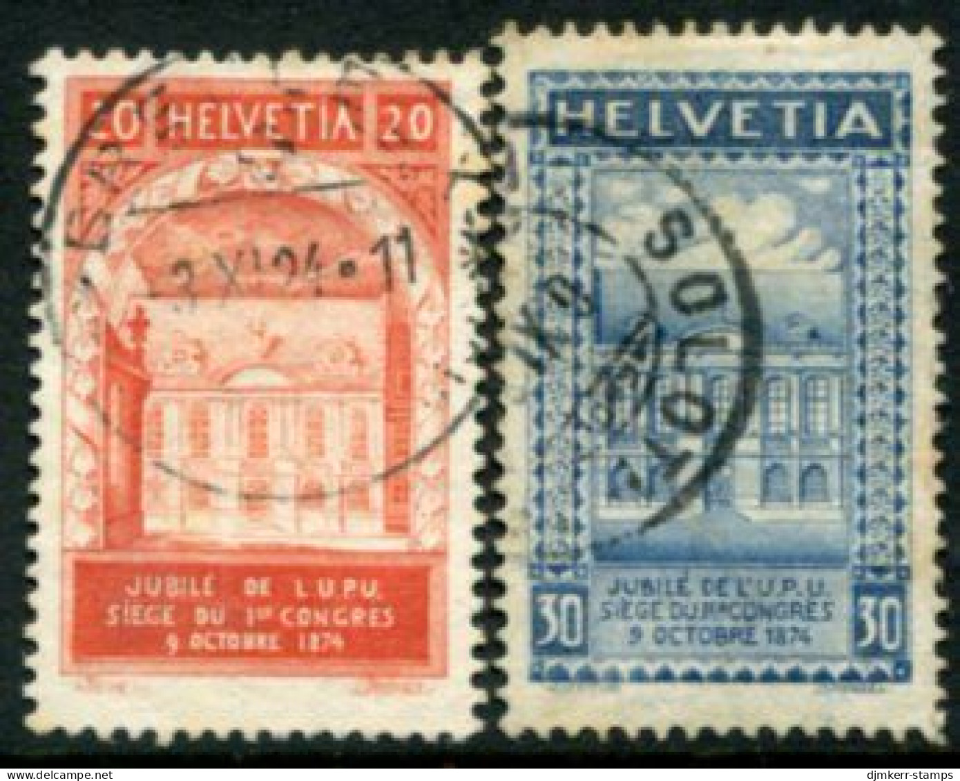 SWITZERLAND 1924 UPU Anniversary Used. Michel 192-93 - Gebraucht