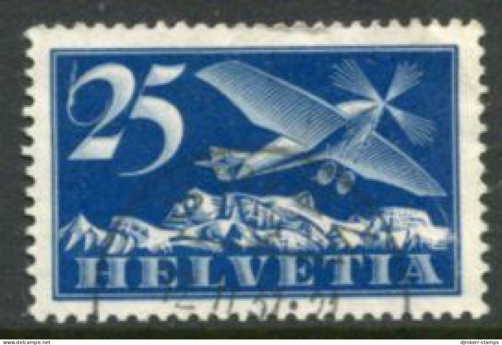 SWITZERLAND 1923 Airmail 25 C. Used. Michel 180x - Used Stamps