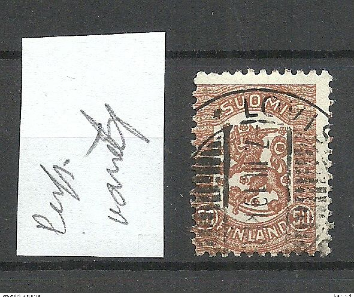 FINLAND FINNLAND 1918 Michel 99 O Perforation Variety ERROR Abart - Variétés Et Curiosités