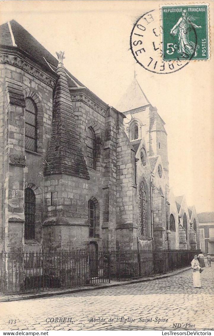 FRANCE - 91 - CORBEIL - Abside De L'église Saint Spire - Carte Postale Ancienne - Corbeil Essonnes