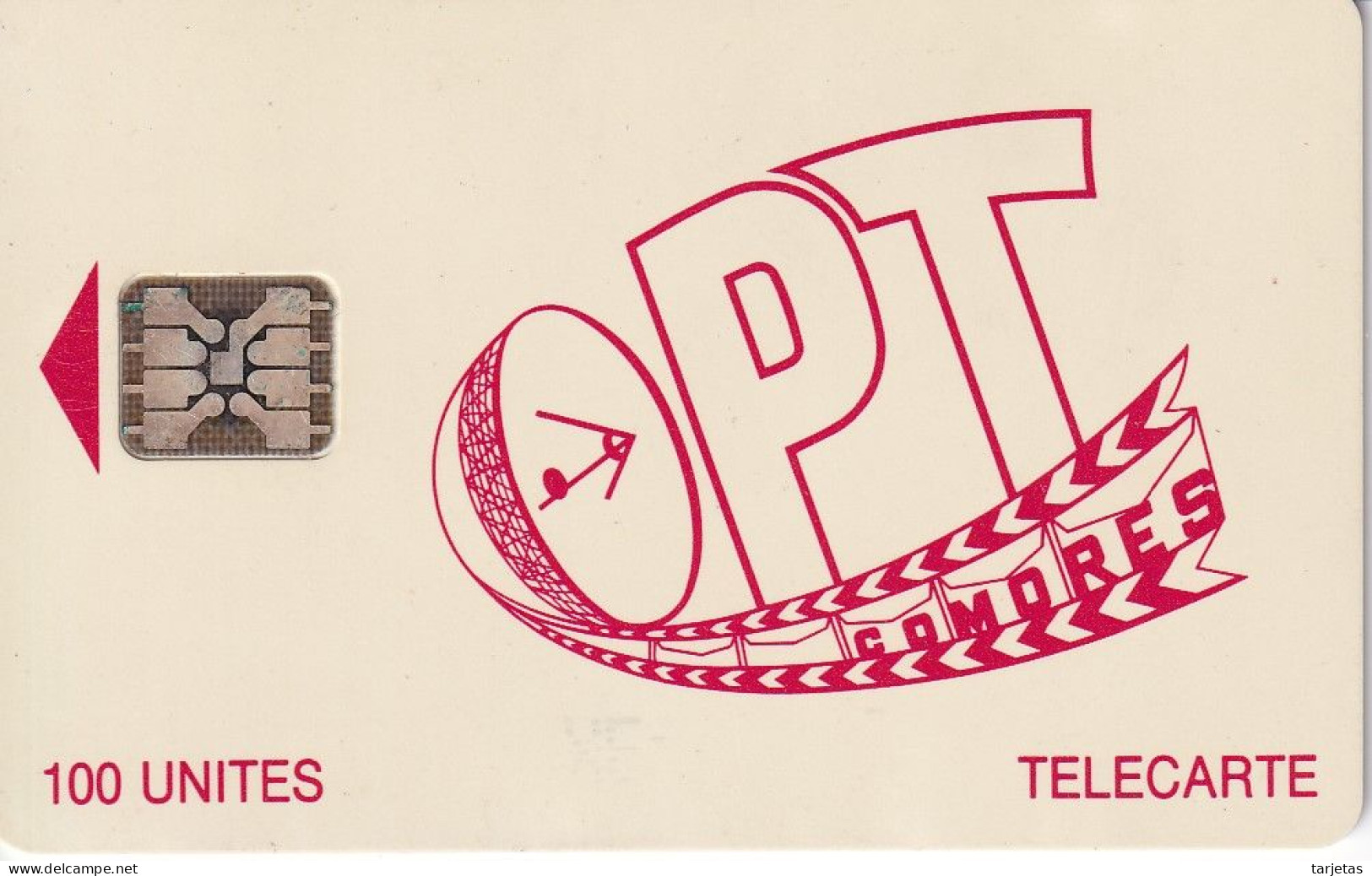 TARJETA DE COMORES DE PT - ANTENA PARABOLICA SATELITE (SATELLITE) 100 UNITES - Comoros