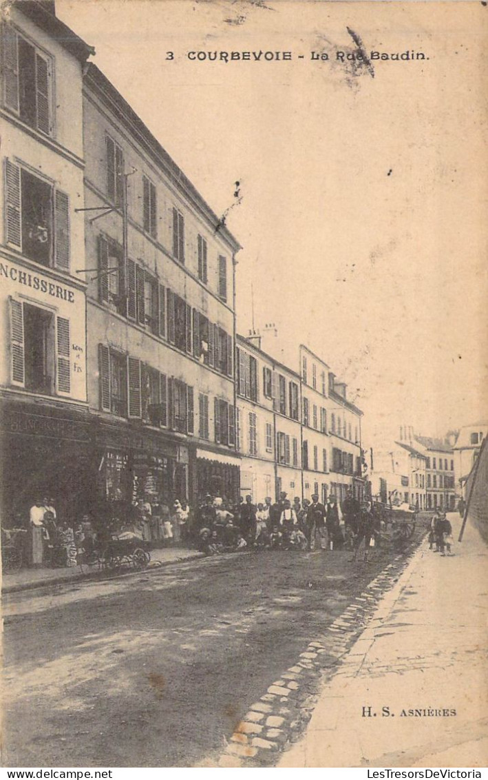 FRANCE - 92 - COURBEVOIE - La Rue Baudin - Carte Postale Ancienne - Courbevoie