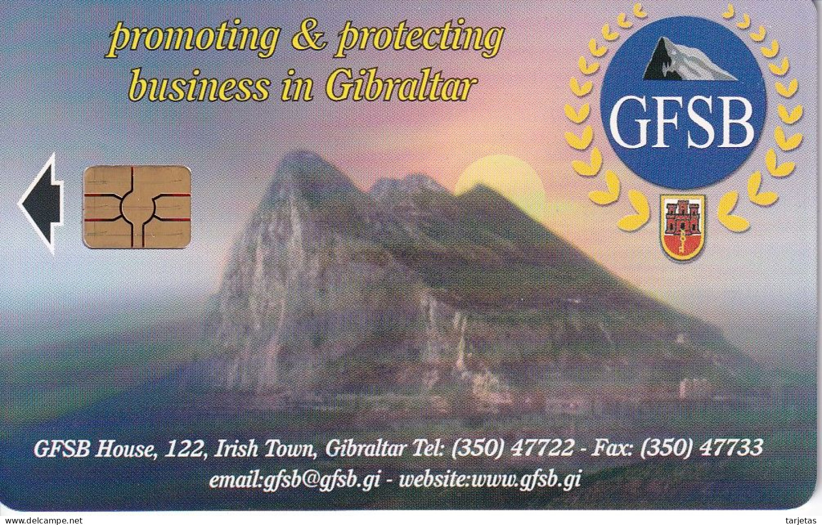 TARJETA DE GIBRALTAR DE GFSB - GIB C044 DEL AÑO 2002 - Gibilterra