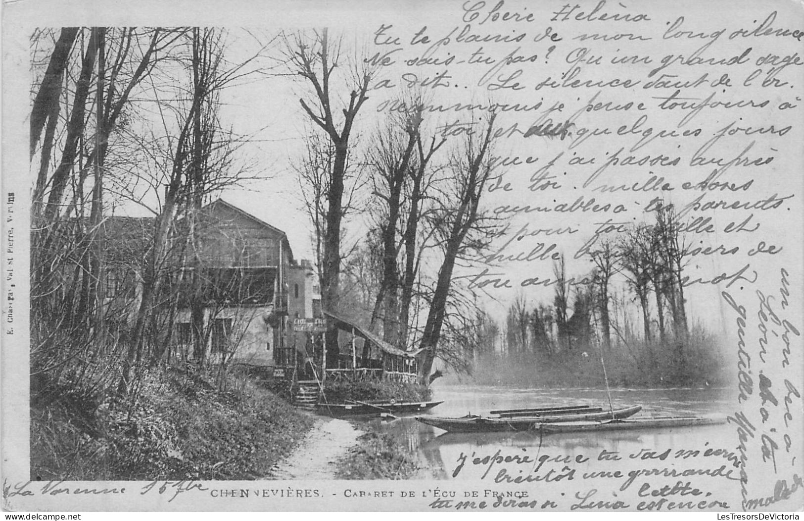 FRANCE - 94 - CHENNEVIERES - Cabaret De L'écu De France - Carte Postale Ancienne - Chennevieres Sur Marne