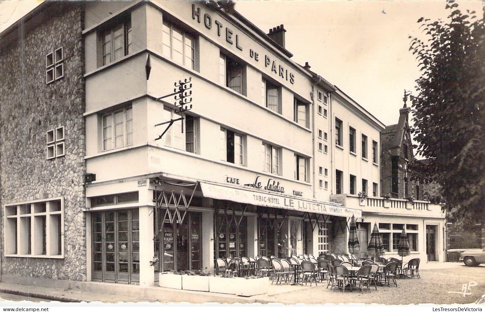 FRANCE - 78 - MANTES - Café Tabac Hôtel Place De La Gare - Carte Postale Ancienne - Mantes La Ville