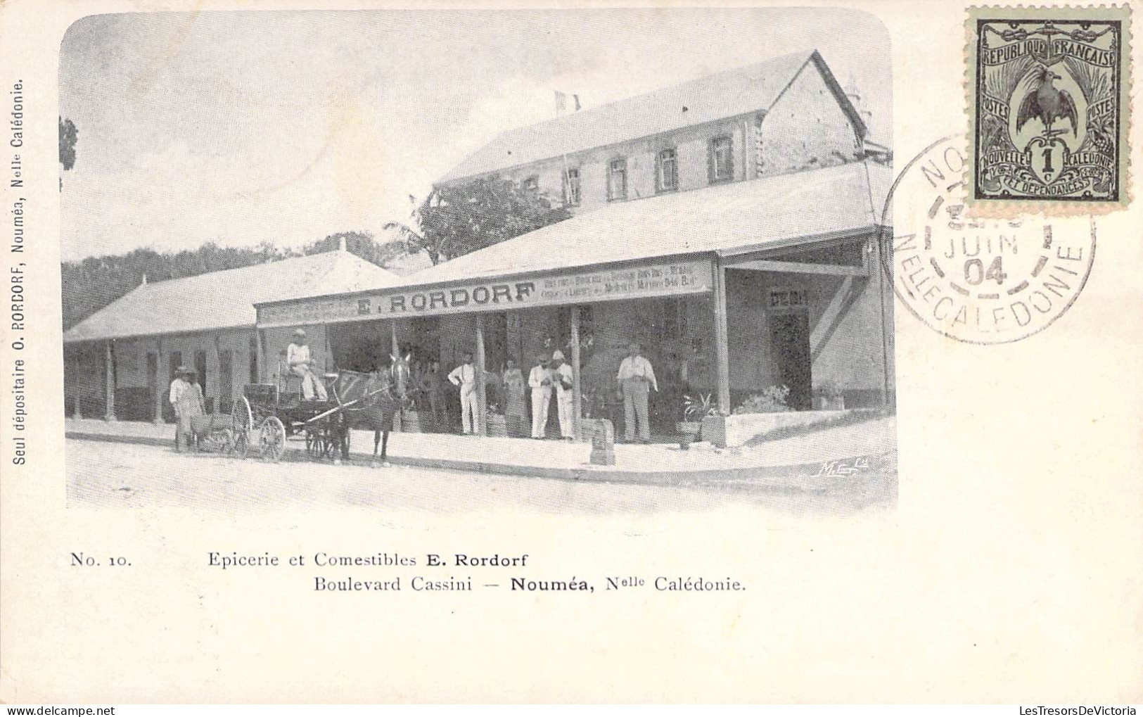 Nouvelle Calédonie - Nouméa - Epicerie Et Comestibles E. Rordorf - Boulevard Cassini - Carte Postale Ancienne - Nuova Caledonia