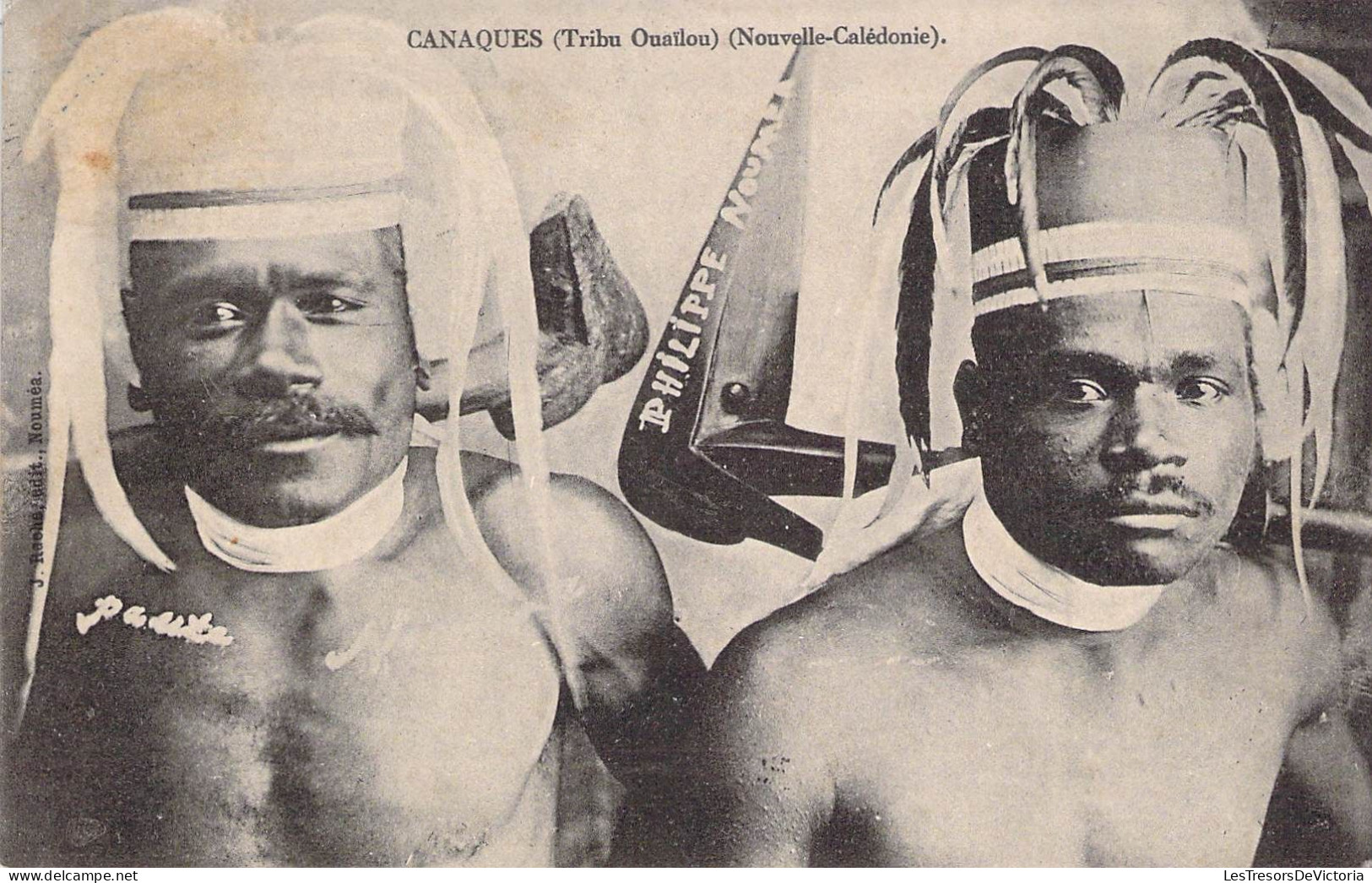 Nouvelle Calédonie - Canaques (tribu Ouïlou) - J. Raohé - Carte Postale Ancienne - Nieuw-Caledonië