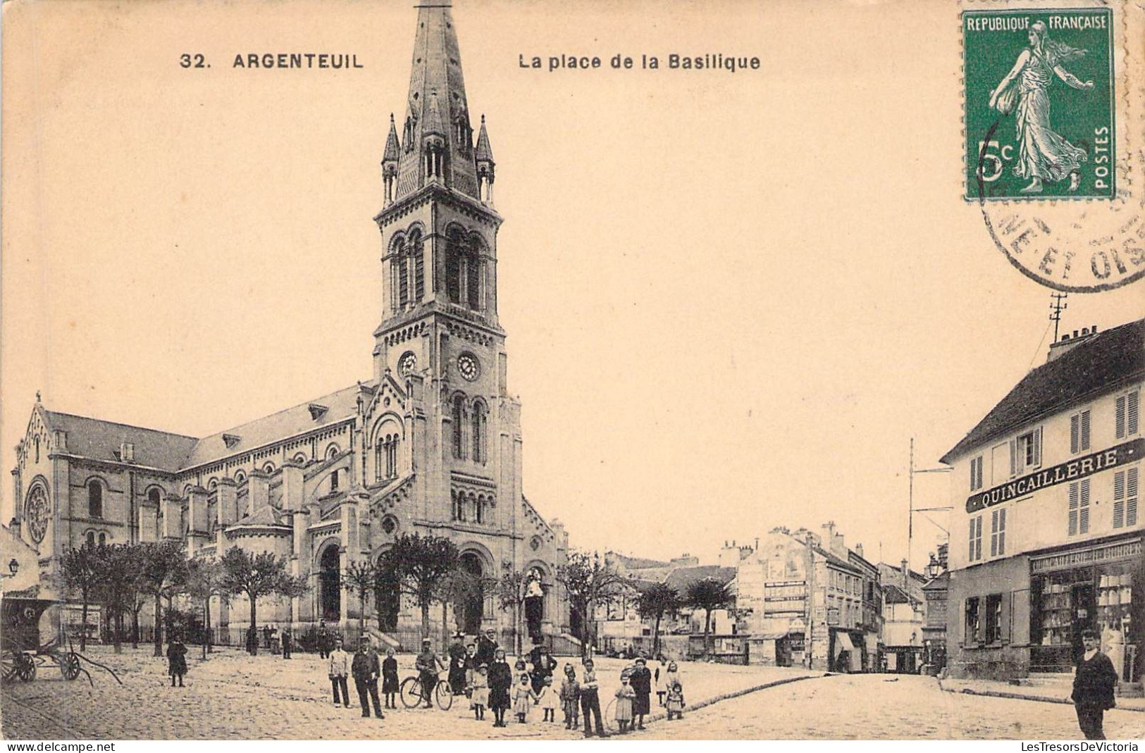 FRANCE - 95 - ARGENTEUIL - La Place De La Basilique - Carte Postale Ancienne - Argenteuil
