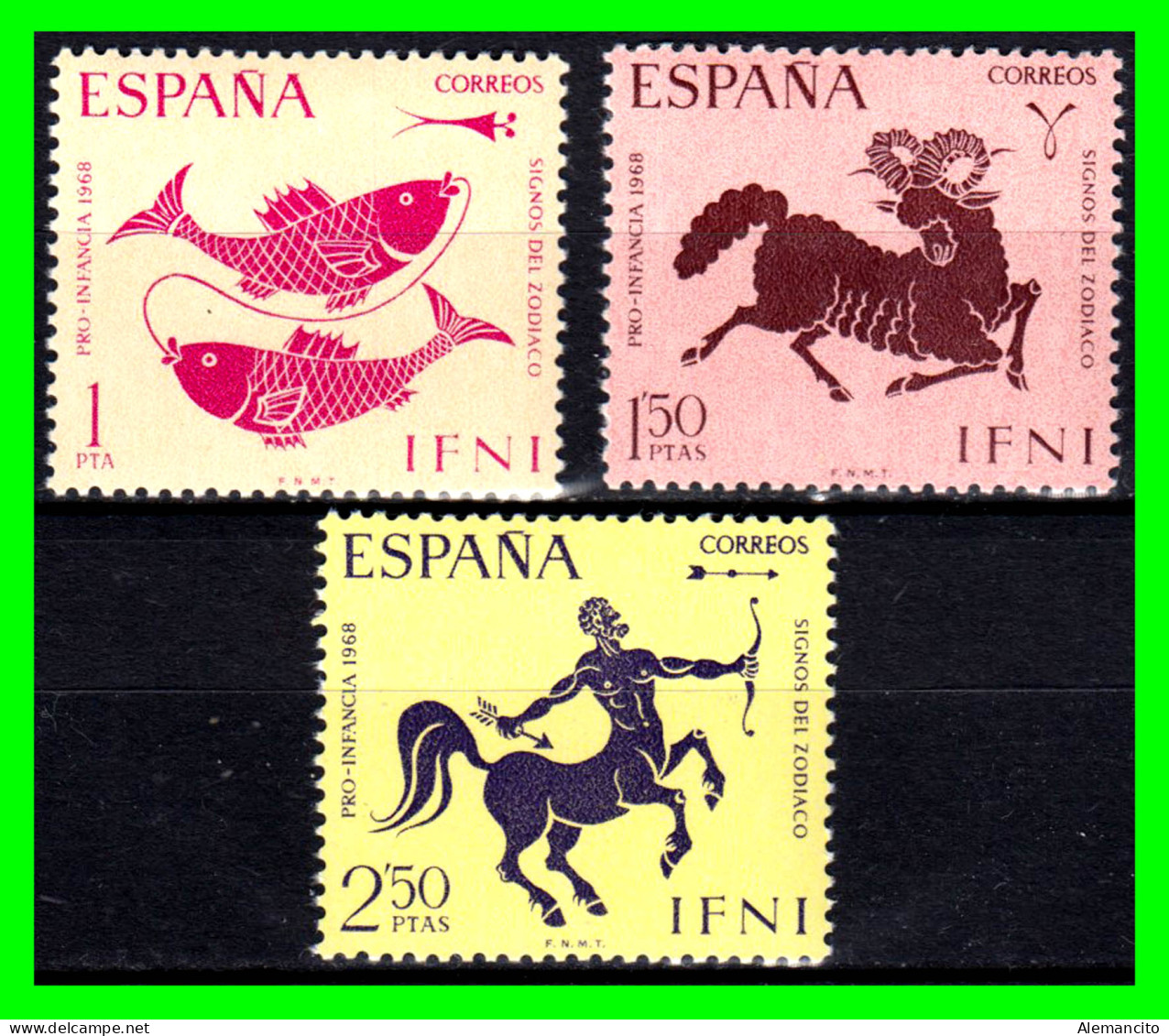 ESPAÑA COLONIAS ESPAÑOLAS ( IFNI ESPAÑOL AFRICA ) SELLOS AÑO 1968 SIGNOS DEL ZODIACO - NUEVOS - - Ifni