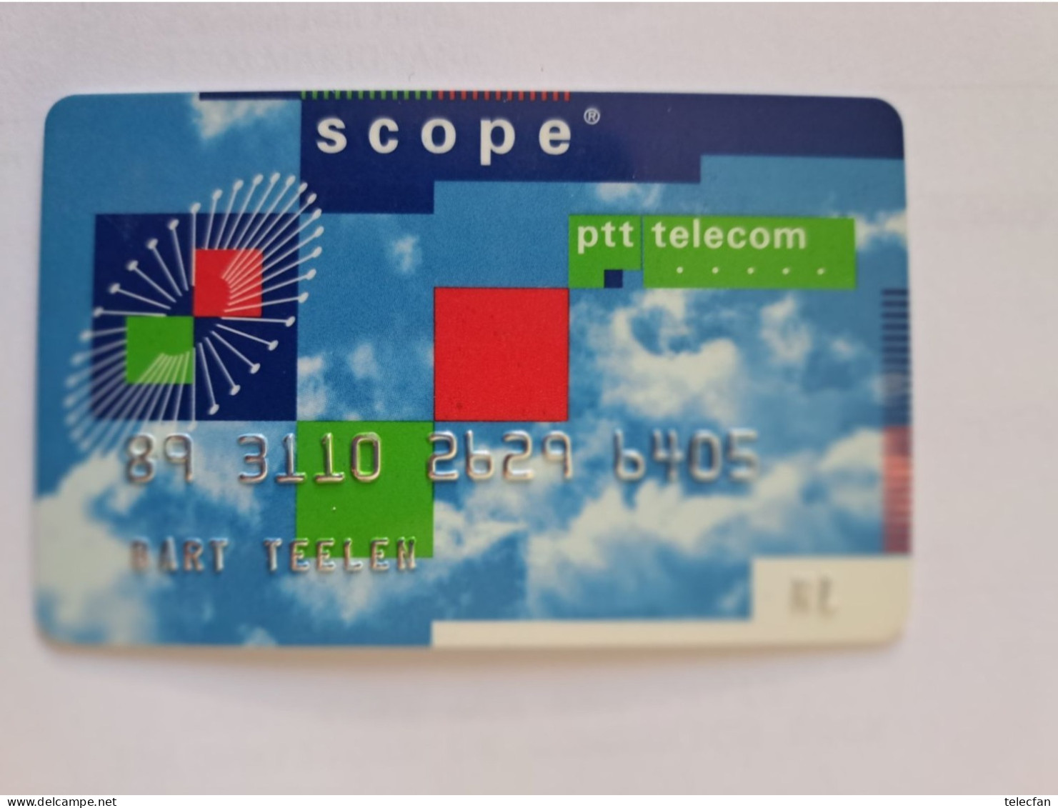 PAYS BAS MAGNETIC CREDIT CARD CALLING CARD SCOPE UT RARE - Andere & Zonder Classificatie