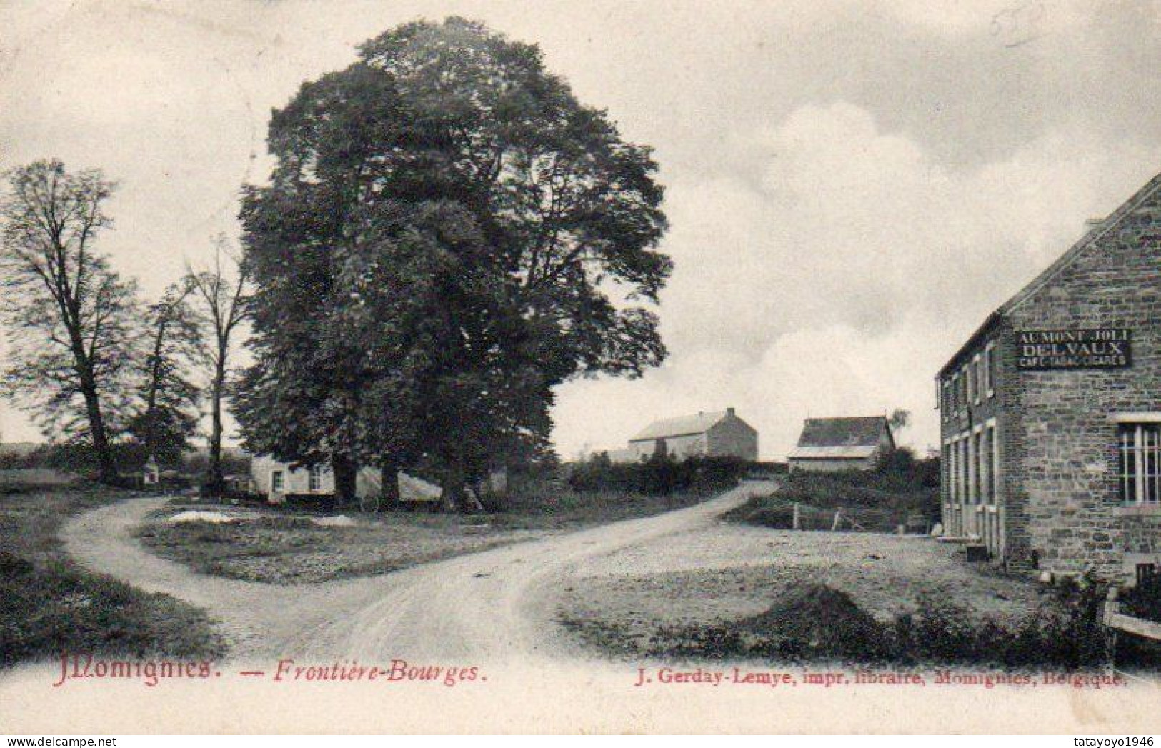 MOMIGNIES   Frontière Bourges  Voyagé En 1909 - Momignies