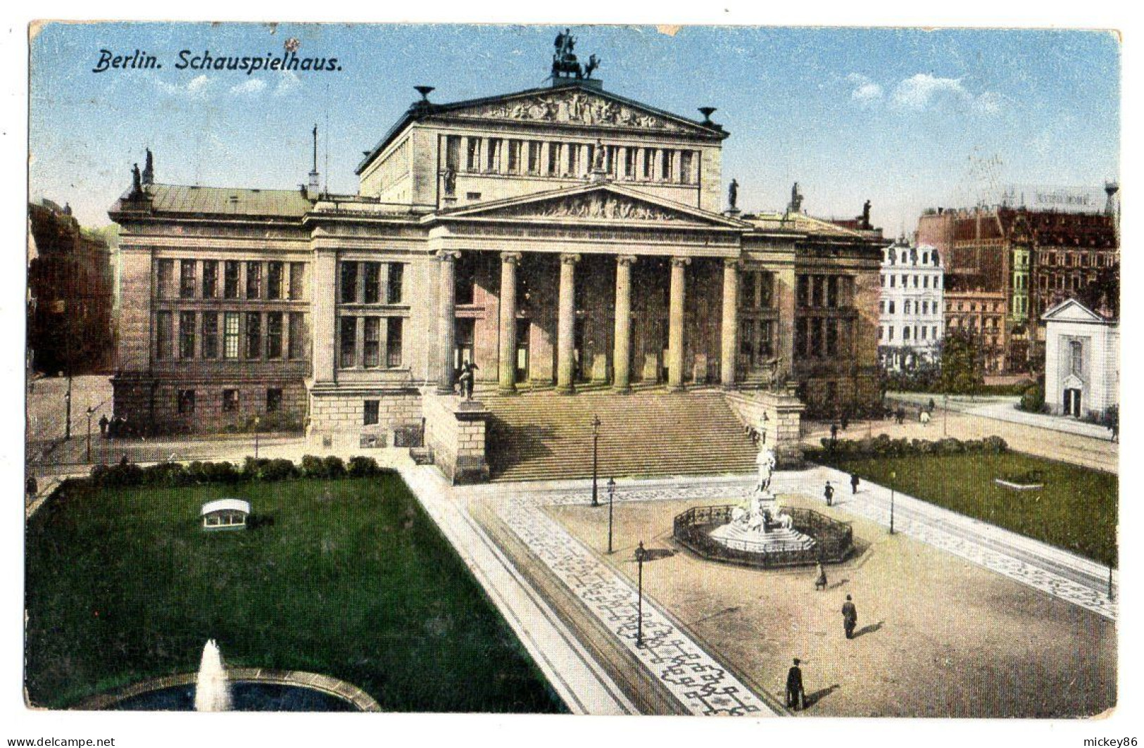Allemagne -- BERLIN --1932----Schauspielhaus ...colorisée.....timbre ....cachet - Other & Unclassified