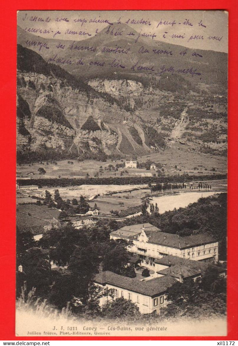 NBA-30  Lavey Les Bains, Vue Générale Sur Les Bains.  Circ. 1908  Chérix Grand Bbazar Bex Et Jullien 5211 - Autres & Non Classés