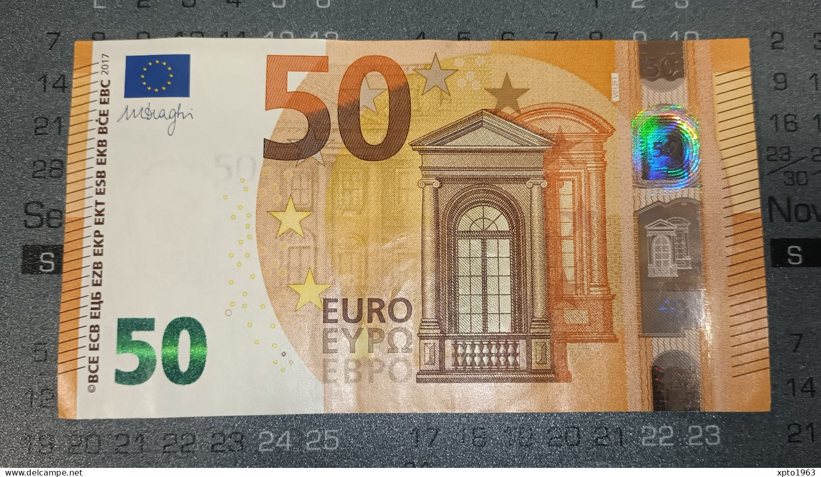 VH - TESTNOTE - 50 EURO ESPAÑA - V012 F1 - Serial Number: VH0029810002 - CIRCULATED - 50 Euro